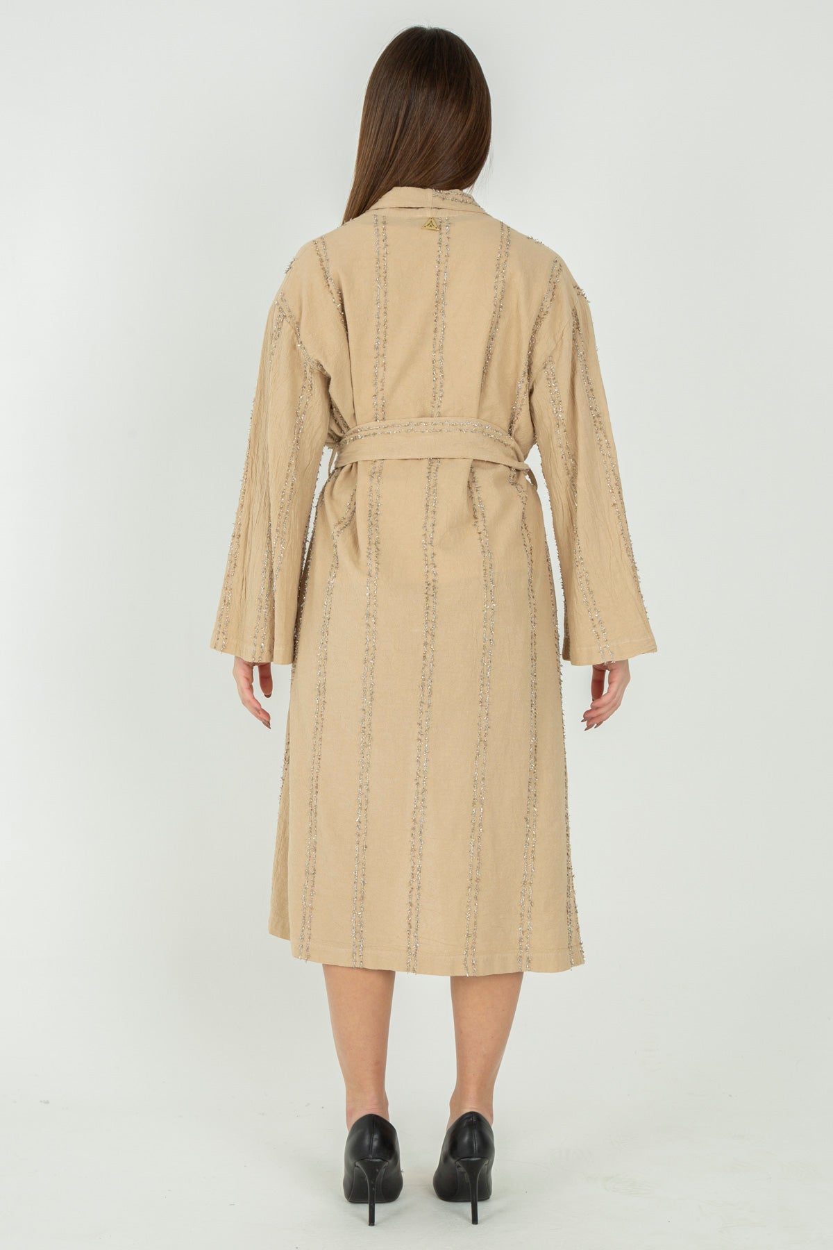 Kimono lungo con fili lurex