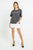IMPERFECT Shorts in denim con fondo sfrangiato
